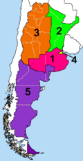 An example of military zones - Map of Argentina's military zones (1975-1983)