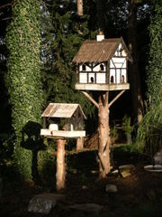 Multiple nest box and feeding station at Tortworth Court